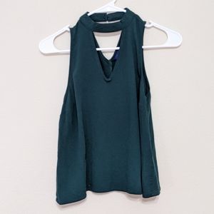 Aeropostale choker blouse forrest green